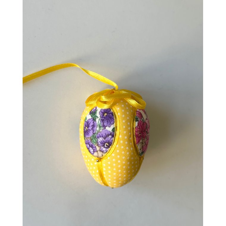 Small easter egg, yellow w flowers