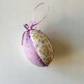Medium Easter egg, purple w tiny flowers