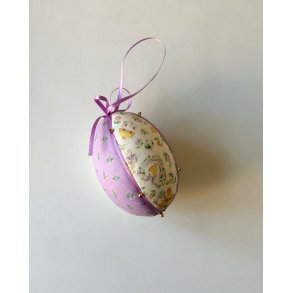 Medium Easter egg, purple w tiny flowers