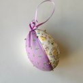 Medium Easter egg, purple w tiny flowers