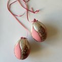 Medium Easter egg, rosy w rosy, set of 2
