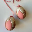 Medium Easter egg, rosy w rosy, set of 2