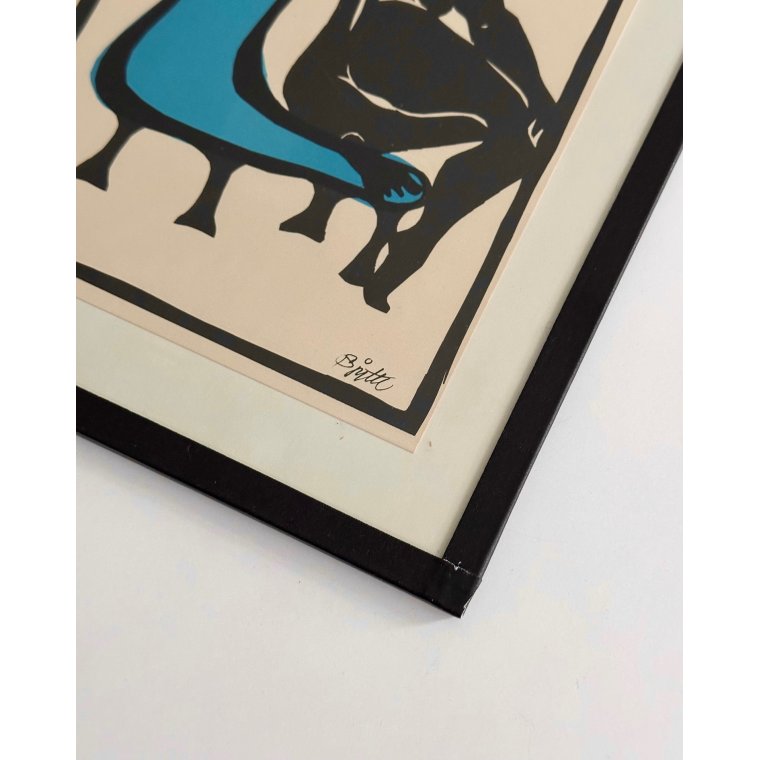 Print in taped glass, woman