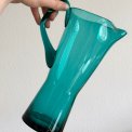Turquoise glass jug
