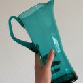 Turquoise glass jug