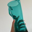 Turquoise glass jug