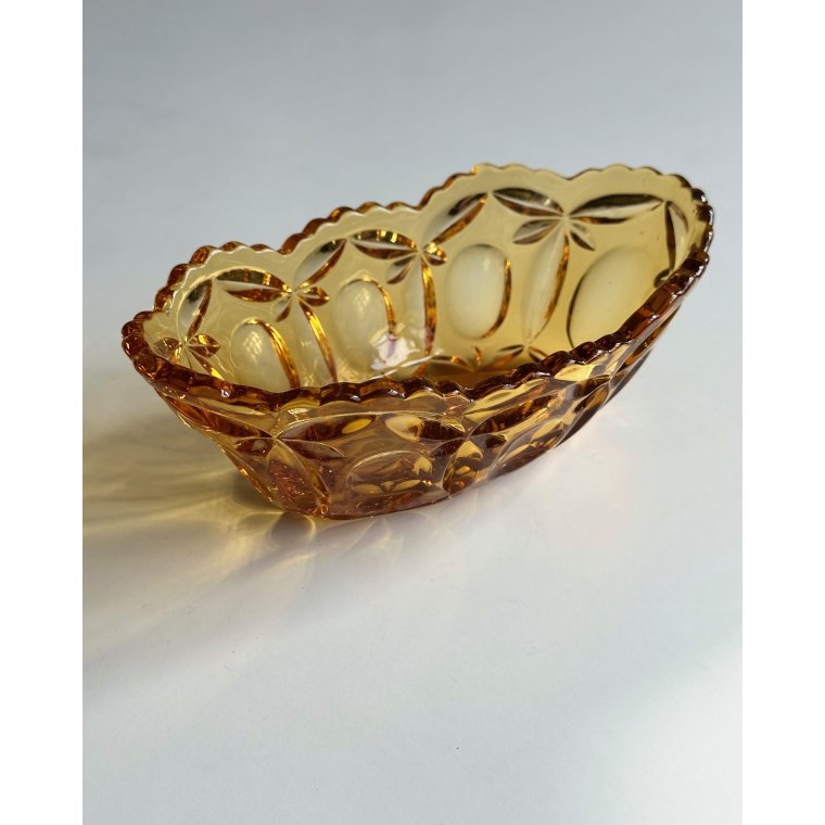 Fyens Glasvrk, ravfarvet jardiniere