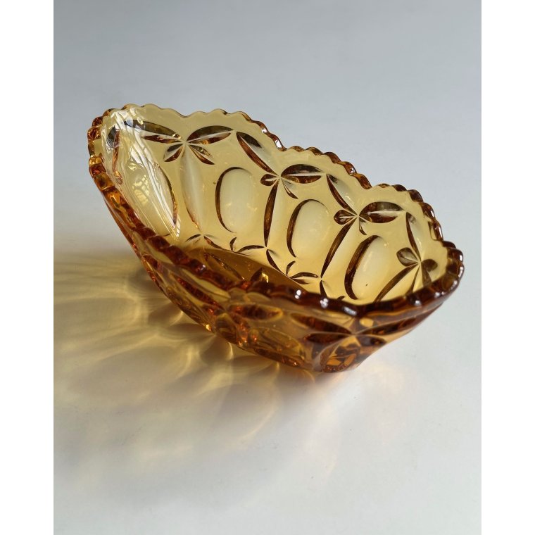 Fyens Glasvrk, ravfarvet jardiniere