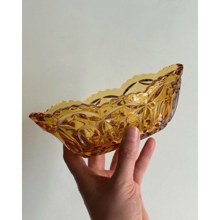 Fyens Glasvrk, ravfarvet jardiniere