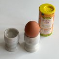 Marble egg cups on foot, set of 2