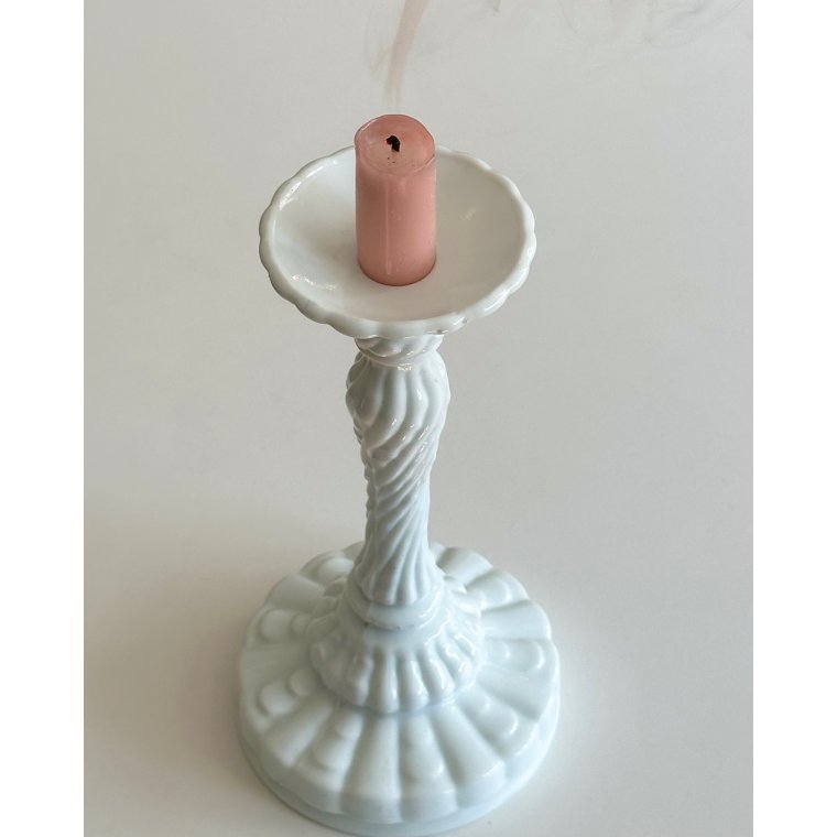 Candleholder, opaline glass