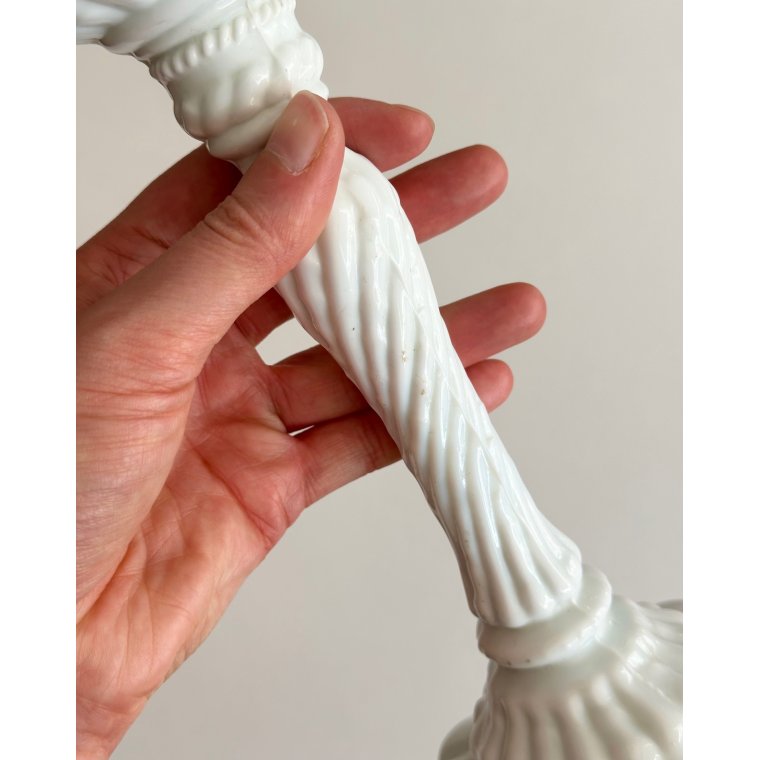 Candleholder, opaline glass