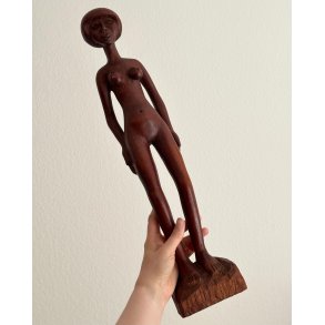 Tall wooden figure, woman