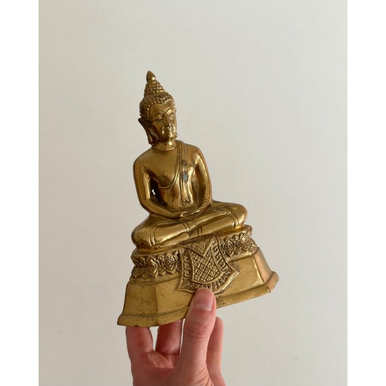Thailandsk buddhafigur, messing