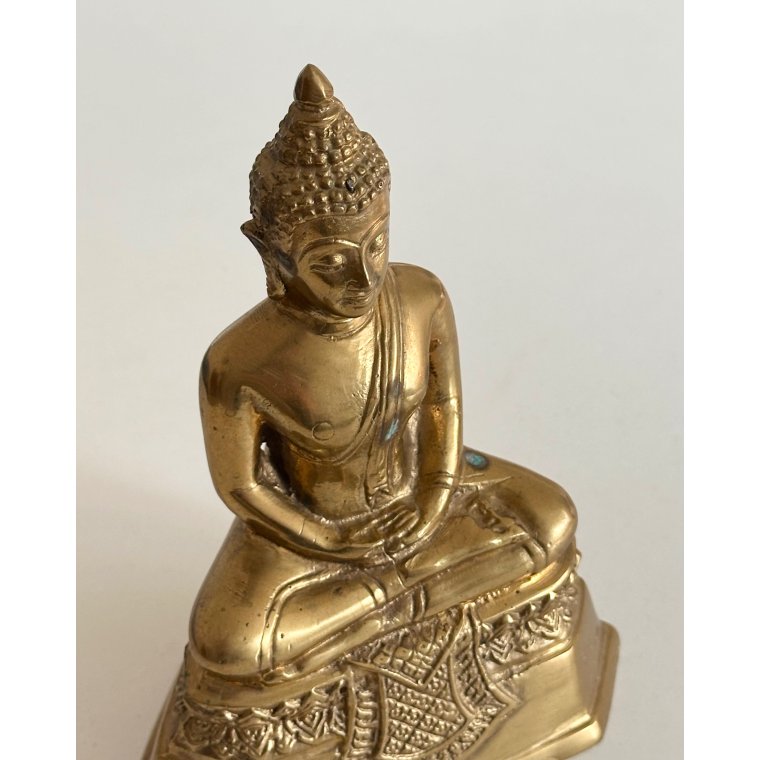 Thailandsk buddhafigur, messing