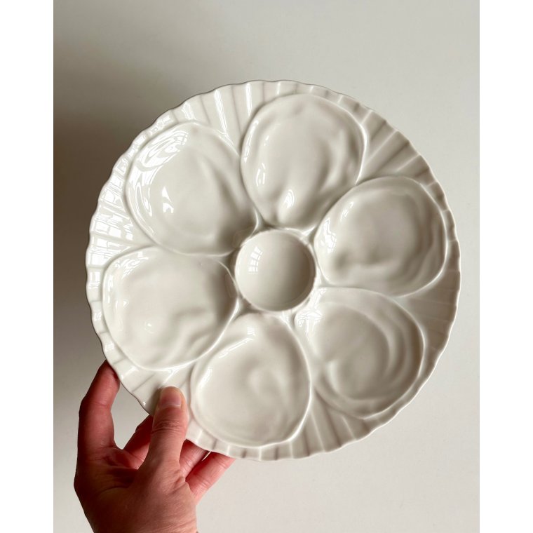 Oyster plate, porcelain