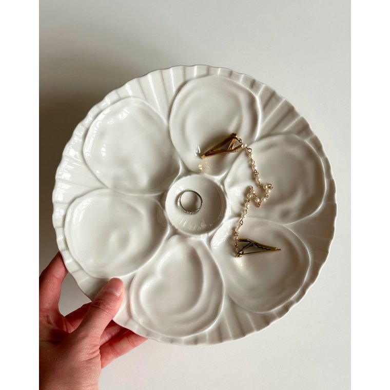 Oyster plate, porcelain