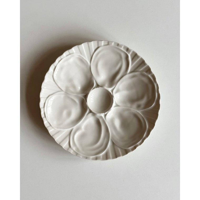Oyster plate, porcelain