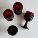 Avon wine glasses, ruby, set of 4