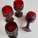 Avon wine glasses, ruby, set of 4