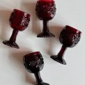 Avon wine glasses, ruby, set of 4