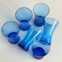 Smoke blue drinking glasses, set of 6