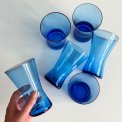 Smoke blue drinking glasses, set of 6