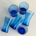 Smoke blue drinking glasses, set of 6