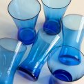 Smoke blue drinking glasses, set of 6