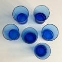 Smoke blue drinking glasses, set of 6