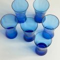 Smoke blue drinking glasses, set of 6