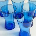 Smoke blue drinking glasses, set of 6