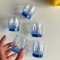 Light blue glasses, set of 5