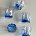 Light blue glasses, set of 5