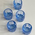 Light blue glasses, set of 5