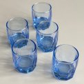 Light blue glasses, set of 5