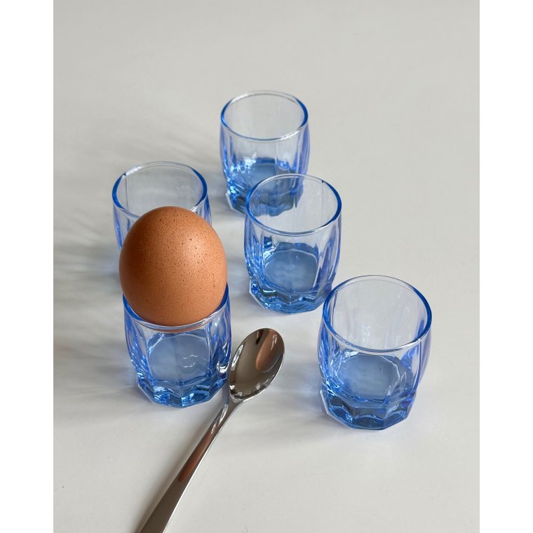 Light blue glasses, set of 5