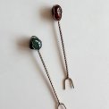 Forks w semi-precious stones, set of 2