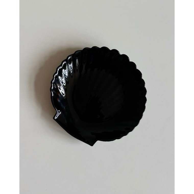 Asiet, musling, sort opalineglas