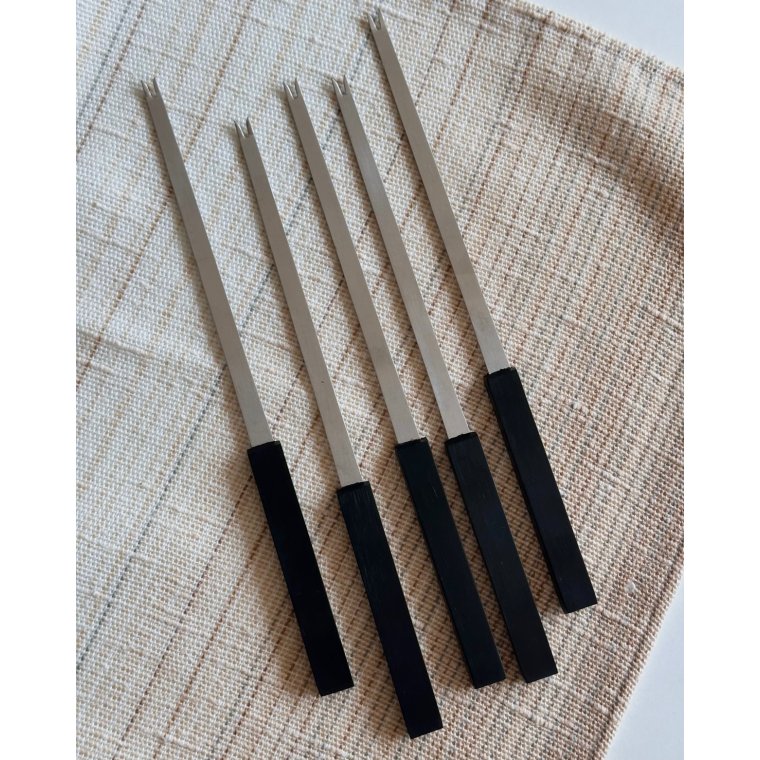 Stelton fondue-/plgsgafler, 5 stk samlet