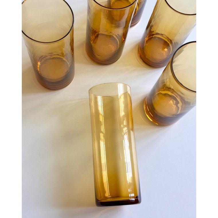Mid Century highball drikkeglas, 6 stk samlet