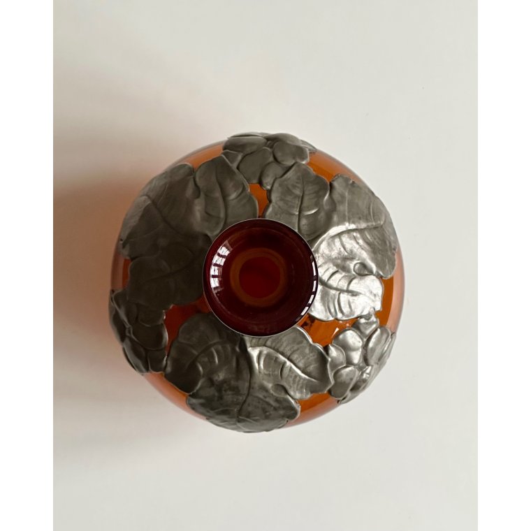 Antik karaffel uden prop, ravfarvet