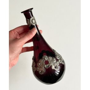 Antik karaffel uden prop, aubergine