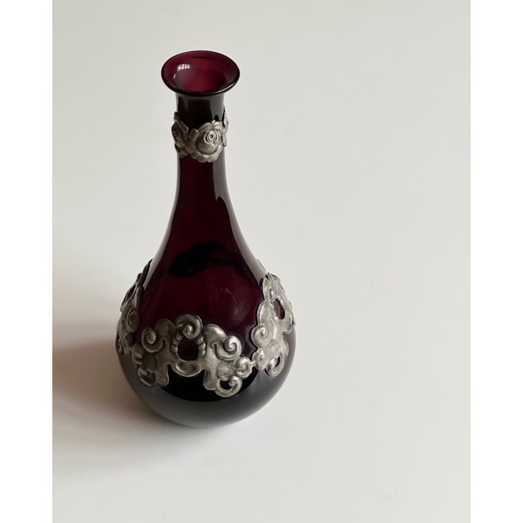 Antik karaffel uden prop, aubergine