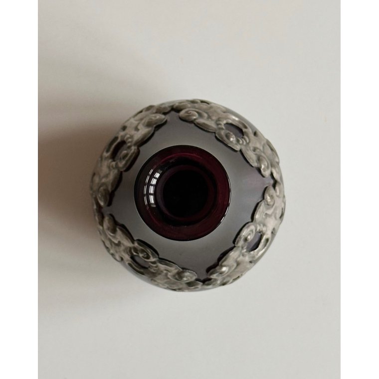 Antik karaffel uden prop, aubergine