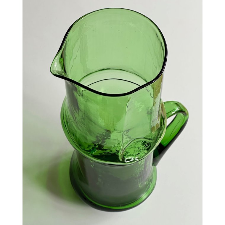 Large glass jug, green