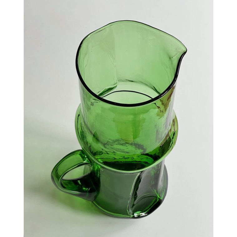 Large glass jug, green