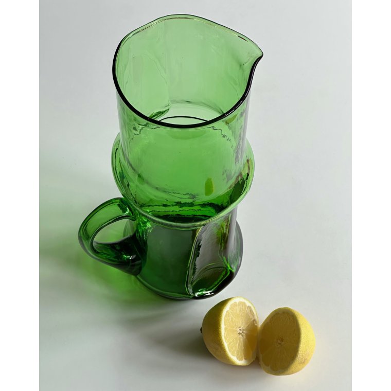 Large glass jug, green