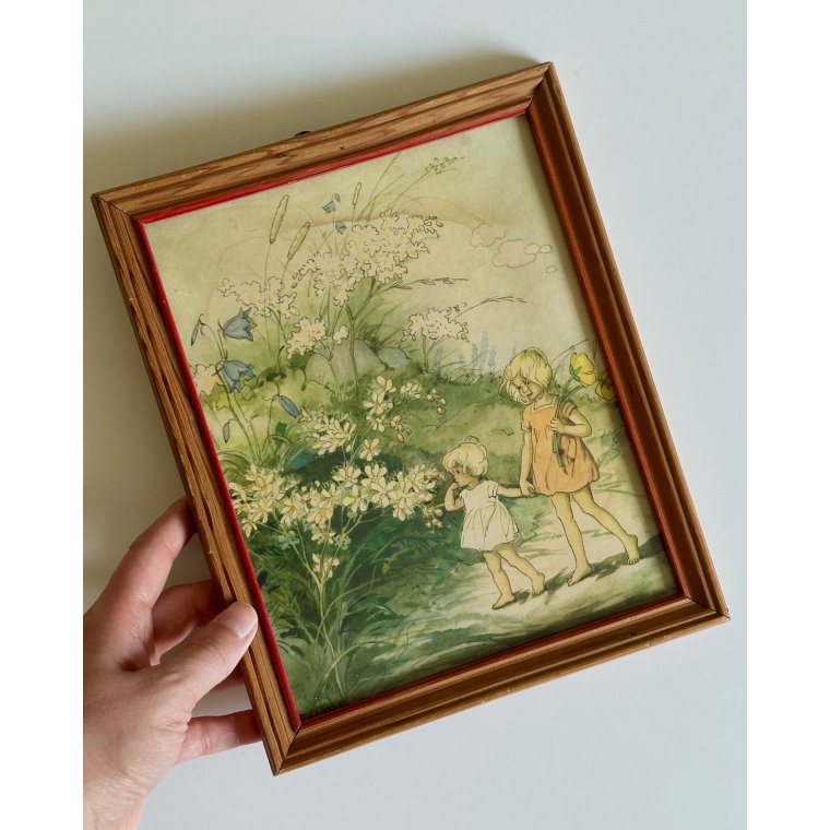 Vintage billede i tr�ramme