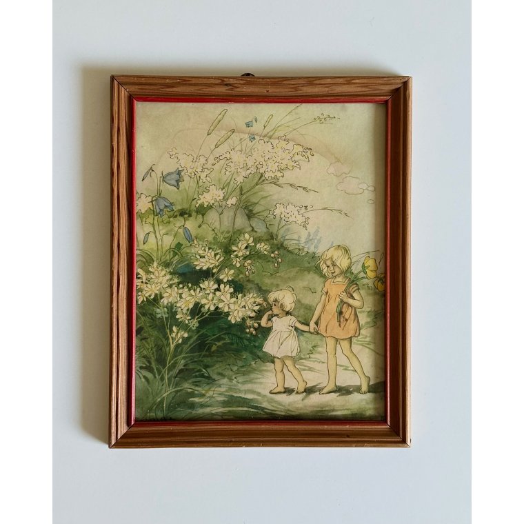Vintage billede i tr�ramme